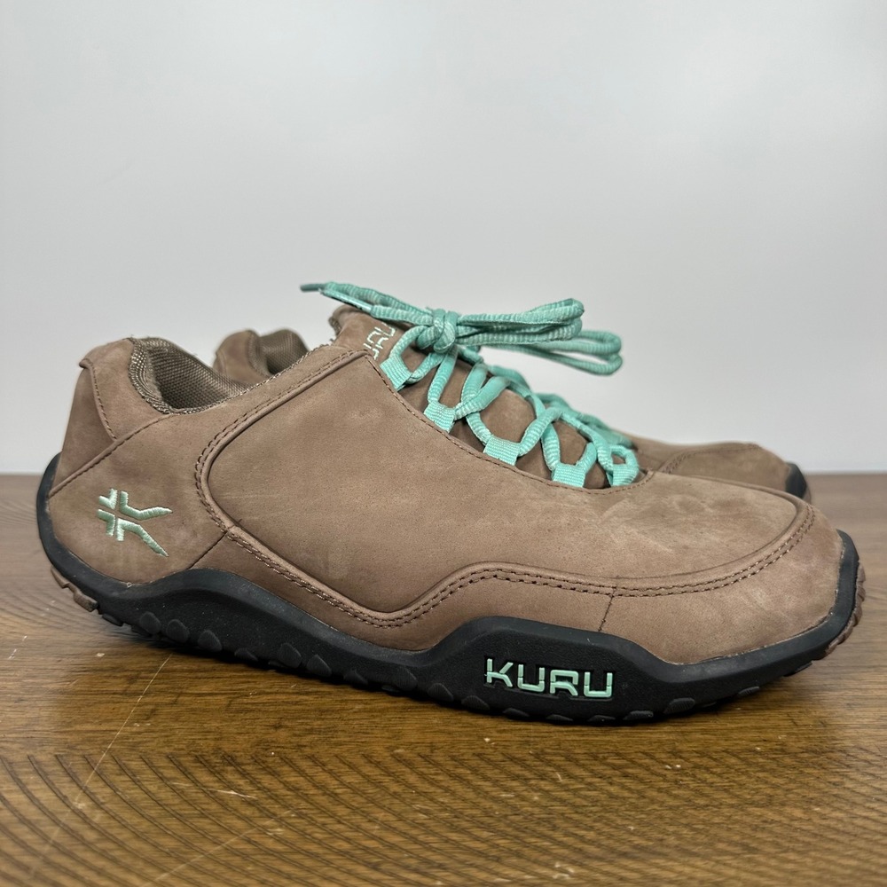 Kuru Shoes Womens 9.5 Wide Brown Chicane Orthotic Walking Hiking Trail Sneakers